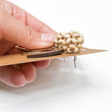 Wooden Bead Studs 16mm---> Light and Dark