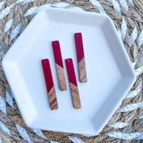 Wood and Resin Skinny Bar Pendants-----> Choose your colors!
