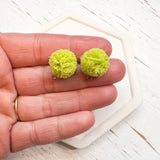 Shabby Lace 15mm Fluffy Dome Earring Topper/Connector 3 Pairs