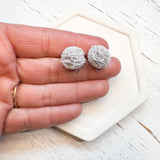Shabby Lace 15mm Fluffy Dome Earring Topper/Connector 3 Pairs
