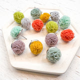 Shabby Lace 15mm Fluffy Dome Earring Topper/Connector 3 Pairs