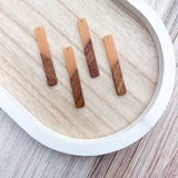 Wood and Resin Skinny Bar Pendants-----> Choose your colors!