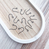 B-3 4.5mm Large Loop Stainless Steel Earring wires-----> Lots of Colors Available!