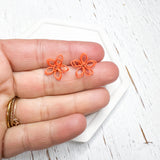 Delicate Wired Flower Studs------> Choose your color