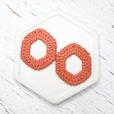 Rattan Patterned HEXAGON Acrylic Pendants------>Choose your Shape! (Copy)