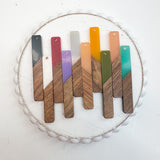 Wood and Resin Skinny Bar Pendants-----> Choose your colors!