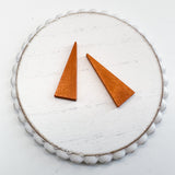 Wood Pendants SKINNY TRIANGLES-----> You Choose the Color!