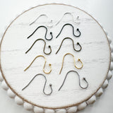 Open Loop 6mm Stainless Steel Earring wires New Manufacturer, 25 pairs---> You choose the color!