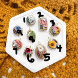 Faux Ceramic Charms----> Millefiore Florals