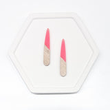 Wood and Resin Skinny TEAR DROP Pendants-----> Choose your colors!