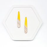 Wood and Resin Skinny TEAR DROP Pendants-----> Choose your colors!