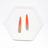 Wood and Resin Skinny TEAR DROP Pendants-----> Choose your colors!
