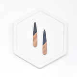 Wood and Resin Skinny TEAR DROP Pendants-----> Choose your colors!