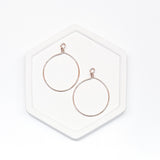 Round Dangle Hoops/Bezel/Fringe Hoops Stainless Steel -----> Lots of Colors!