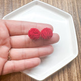 Shabby Lace 15mm Fluffy Dome Earring Topper/Connector 3 Pairs