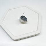 Glitter Dome WHITE 18mm Stud Connector 3 pairs