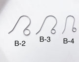 B-3 4.5mm Large Loop Stainless Steel Earring wires-----> Lots of Colors Available!