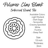 Polymer Clay  Earring Blanks SQUARE OR ROUND FLORAL TILE  – Lightweight DIY Jewelry Bases