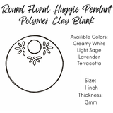 Polymer Clay  Earring Blanks FLORAL CIRCLE – Lightweight DIY Jewelry Bases for Beginners
