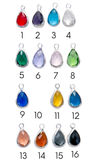 Crystal Tear Drop Charms------>Choose your Color!