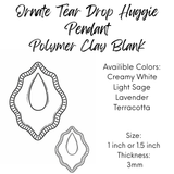 Polymer Clay  Earring Blanks ORNATE TEAR DROP – Lightweight DIY Jewelry Bases