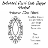 Polymer Clay  Earring Blanks EMBOSSED FLORAL OVAL – Lightweight DIY Jewelry Bases