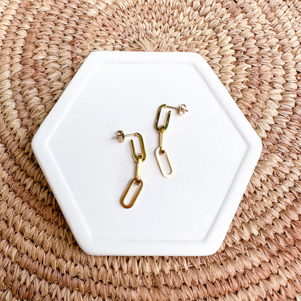 Premium 18k Gold Plated SM PAPERCLIP earring