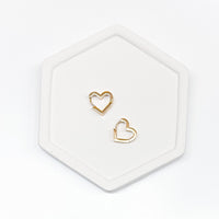 18k Gold Plated HEART Huggie