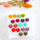 CHARM BAR Premium 18k Gold Plated and Stainless Steel GLASS LEAF Charms-----> Choose your Colors!