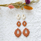 Polymer Clay  Earring Blanks ORNATE TEAR DROP – Lightweight DIY Jewelry Bases