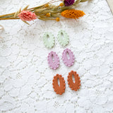 Polymer Clay  Earring Blanks SCALLOP OVAL – Lightweight DIY Jewelry Bases