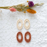 Polymer Clay  Earring Blanks EMBOSSED FLORAL OVAL – Lightweight DIY Jewelry Bases