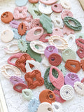 Unfinished Clay Earring Blanks //Solid Colors// Grab Bag