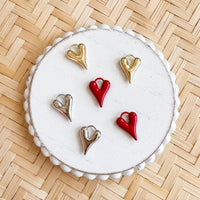 Alloy Chubby Heart Charms-----> Choose Your Color!