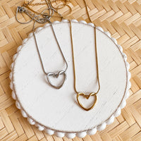 Premium 18k Plated and Stainless Steel THREADED HEARTS------> Choose Gold Or Silver!