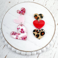 AP Acrylic Pendants STACKED HEARTS----> Choose Your Print!