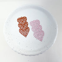 LCM Laser Cut STACKED HEARTS filigree metal charms and connectors 5 pairs------> Choose your Color!