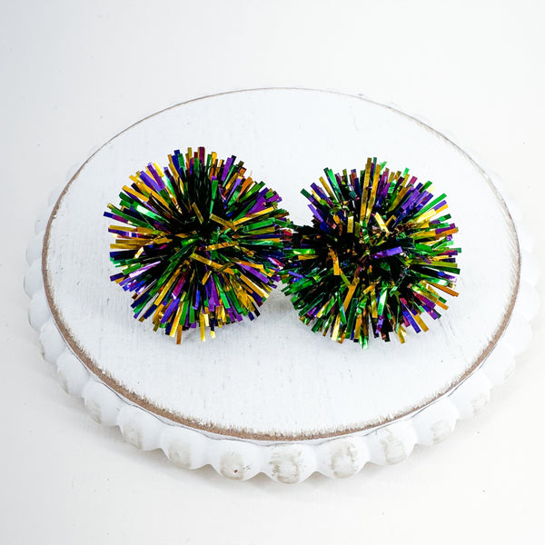 Tinsel Stud Topper PURPLE/GOLD/GREEN MIX!