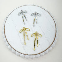 Alloy Floppy BOW CHARM ------>Choose Gold Or Silver
