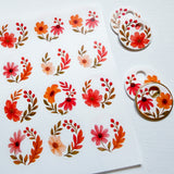 Clay Transfer Sheets---> Earring Sized--->Fall Floral Rounds