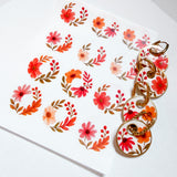 Clay Transfer Sheets---> Earring Sized--->Fall Floral Rounds