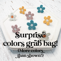GrBg Embroidered MINI FLOWERS Toppers Surprise GRAB BAG (#1)