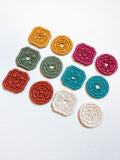 Polymer Clay  Earring Blanks SQUARE OR ROUND FLORAL TILE  – Lightweight DIY Jewelry Bases