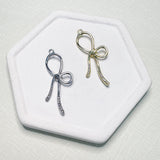 Alloy Pave BOW CHARM #1 Gold or Silver