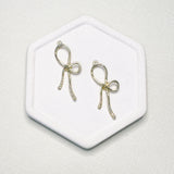 Alloy Pave BOW CHARM #1 Gold or Silver