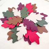 Genuine Leather CASCADING LEAVES Grab Bag of Precut Leather Shapes