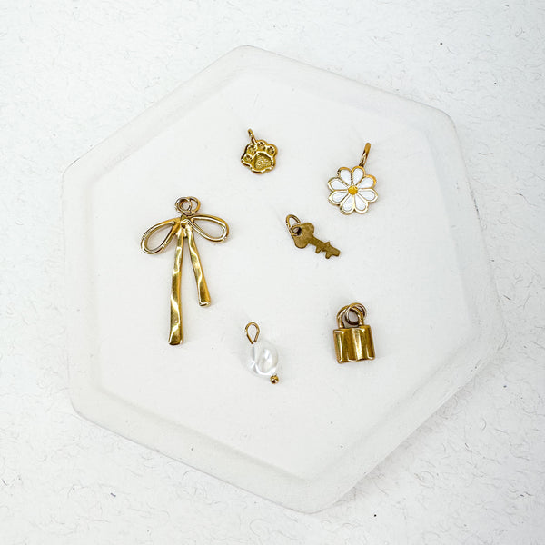 CHARM BAR Premium 18k Gold Plates and Stainless Steel Charms-----> Choose Your Color/ Style