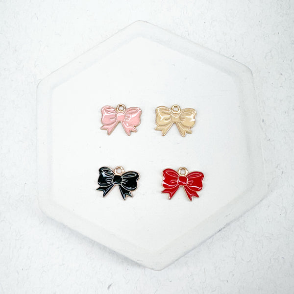 CHARM BAR Alloy/Enamel Charms BOW Charms-----> Choose Your Color