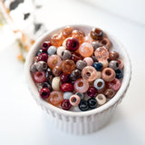 Fall Neutrals Acrylic Bead Mix – Curated Large Hole Beads in Warm Autumn Tones