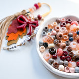 Fall Neutrals Acrylic Bead Mix – Curated Large Hole Beads in Warm Autumn Tones